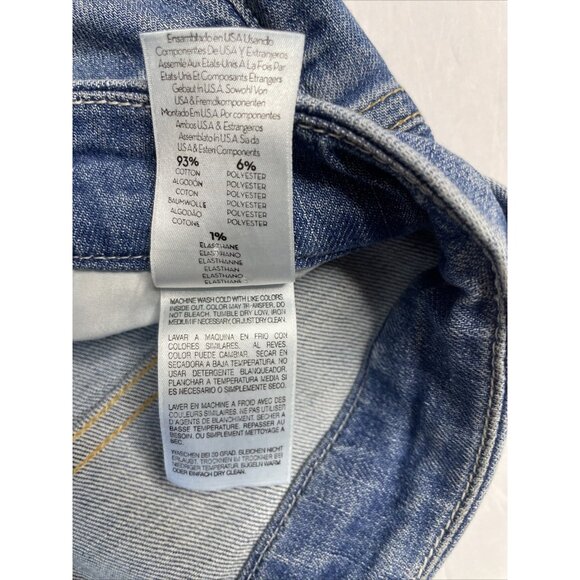 Mother Womens 25 HW Looker Ankle Fray Blue Denim Jeans Distressed - Picture 8 of 8